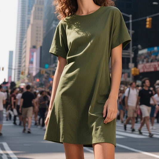 New Short Sleeve Sporty Casual Dress
