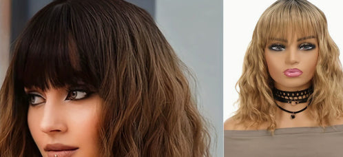 Gradient Gold Figure-eight Bangs With Big Waves
