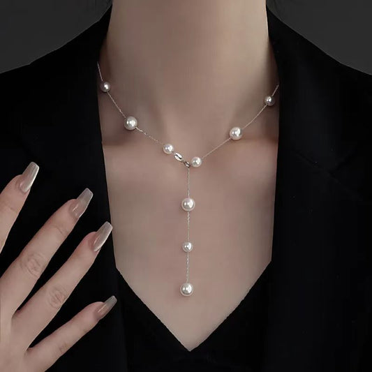 Baby's-breath Pearl Necklace Women's Clavicle Chain