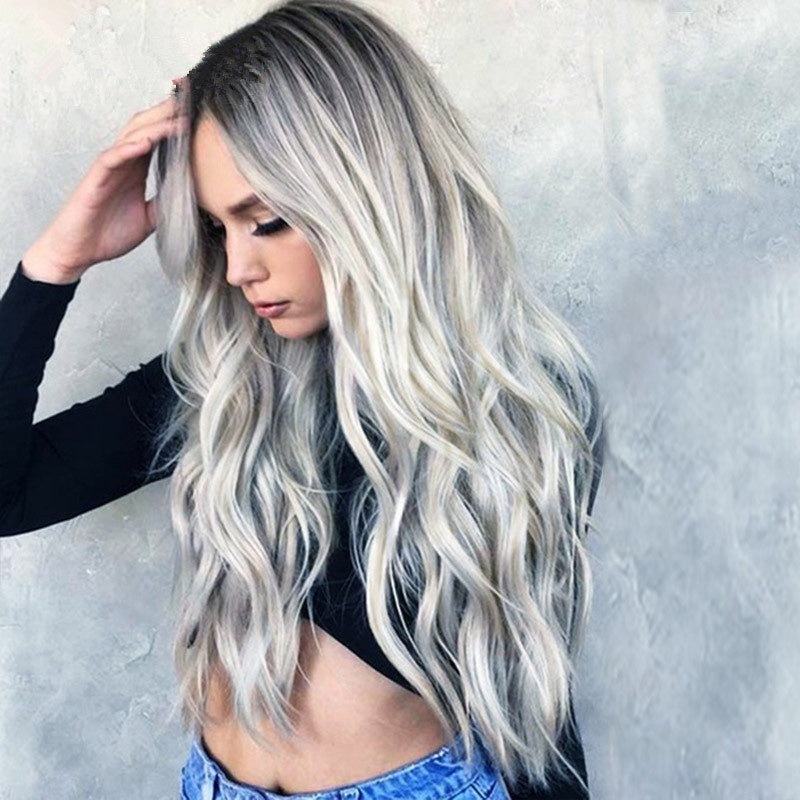 Gradient Gold Figure-eight Bangs With Big Waves
