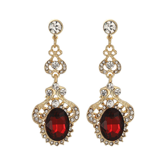 Creative Retro Waterdrop Tassel Long Earrings